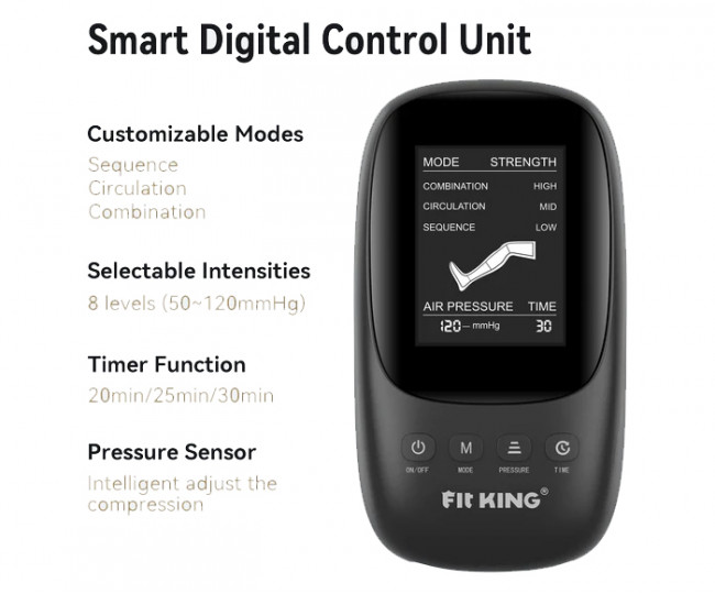 Апарат для масажу ніг, компресійні чоботи для відновлення FIT KING